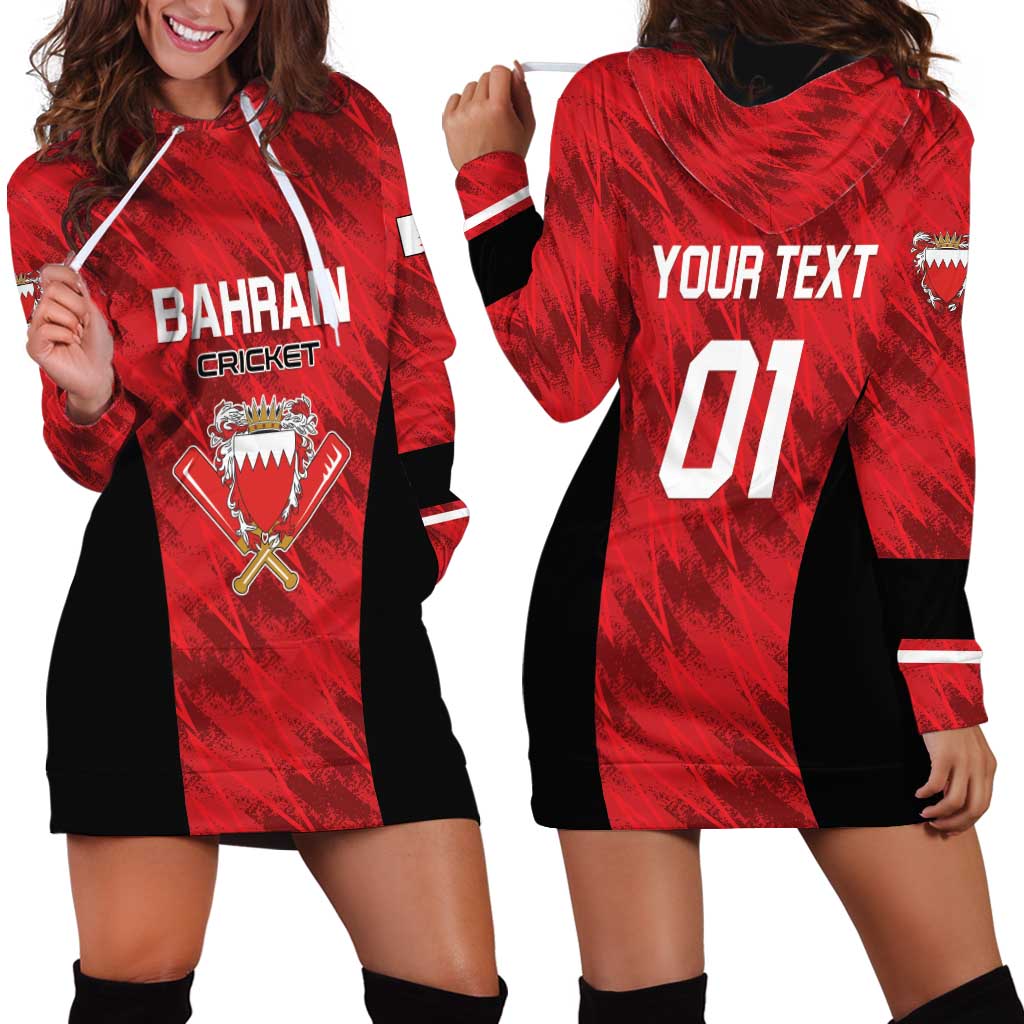 Custom Bahrain Cricket Hoodie Dress Come On Team Bahrain - Wonder Print Shop