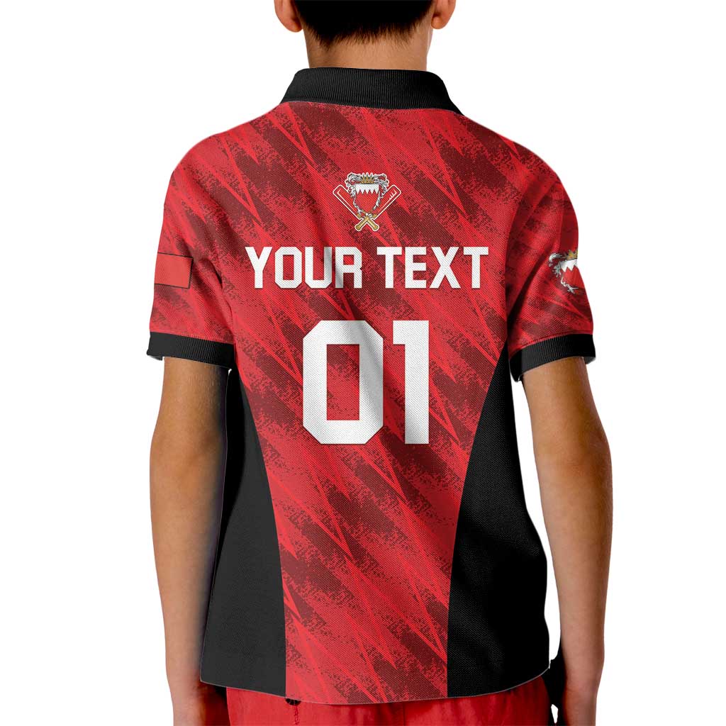 Custom Bahrain Cricket Kid Polo Shirt Come On Team Bahrain - Wonder Print Shop