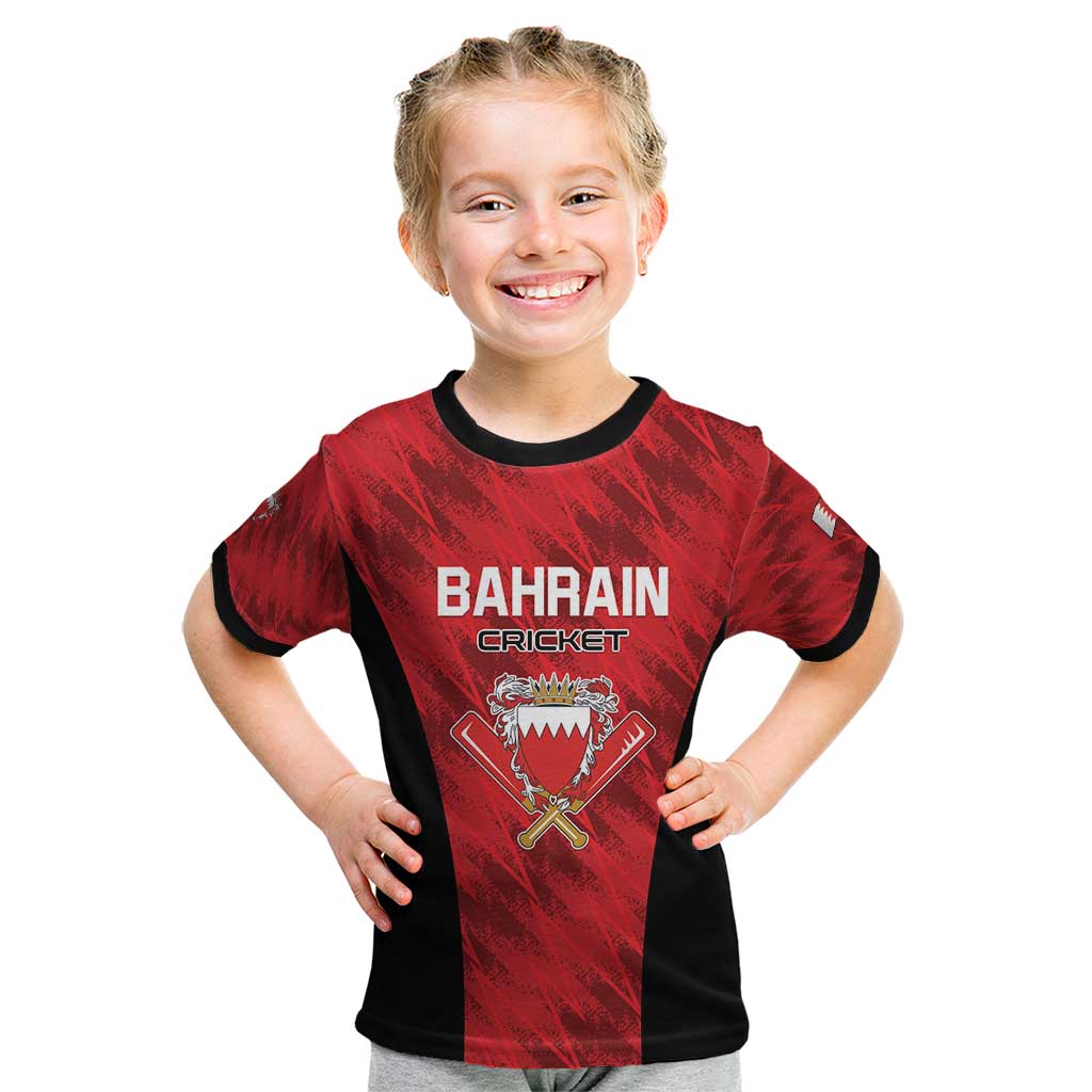 Custom Bahrain Cricket Kid T Shirt Come On Team Bahrain - Wonder Print Shop