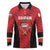 Custom Bahrain Cricket Long Sleeve Polo Shirt Come On Team Bahrain - Wonder Print Shop