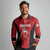 Custom Bahrain Cricket Long Sleeve Polo Shirt Come On Team Bahrain - Wonder Print Shop