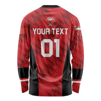 Custom Bahrain Cricket Long Sleeve Shirt Come On Team Bahrain - Wonder Print Shop
