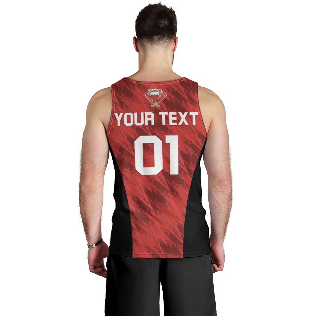 Custom Bahrain Cricket Men Tank Top Come On Team Bahrain - Wonder Print Shop