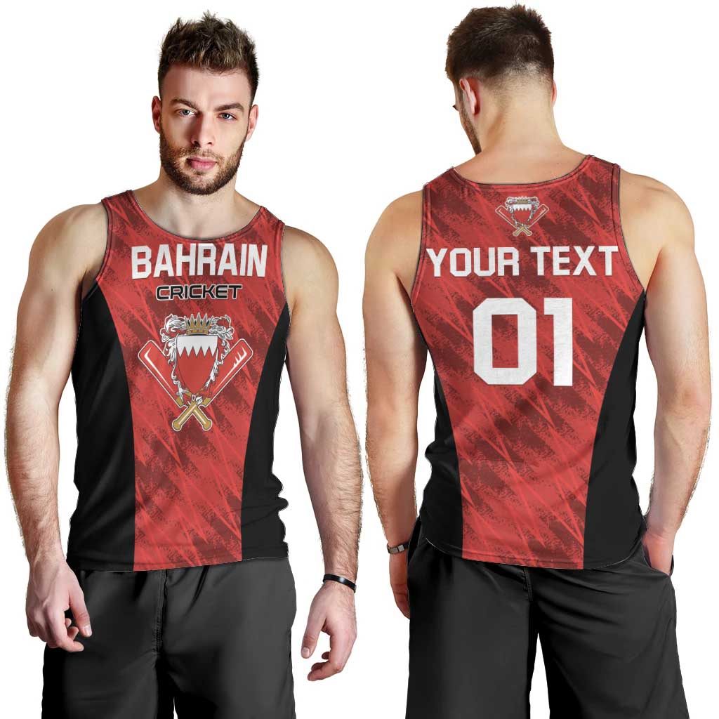 Custom Bahrain Cricket Men Tank Top Come On Team Bahrain - Wonder Print Shop