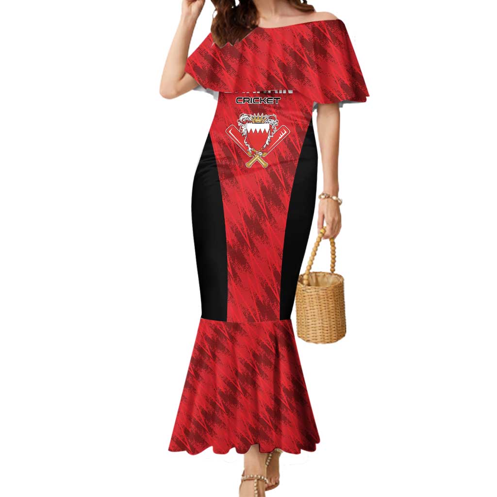 Custom Bahrain Cricket Mermaid Dress Come On Team Bahrain - Wonder Print Shop