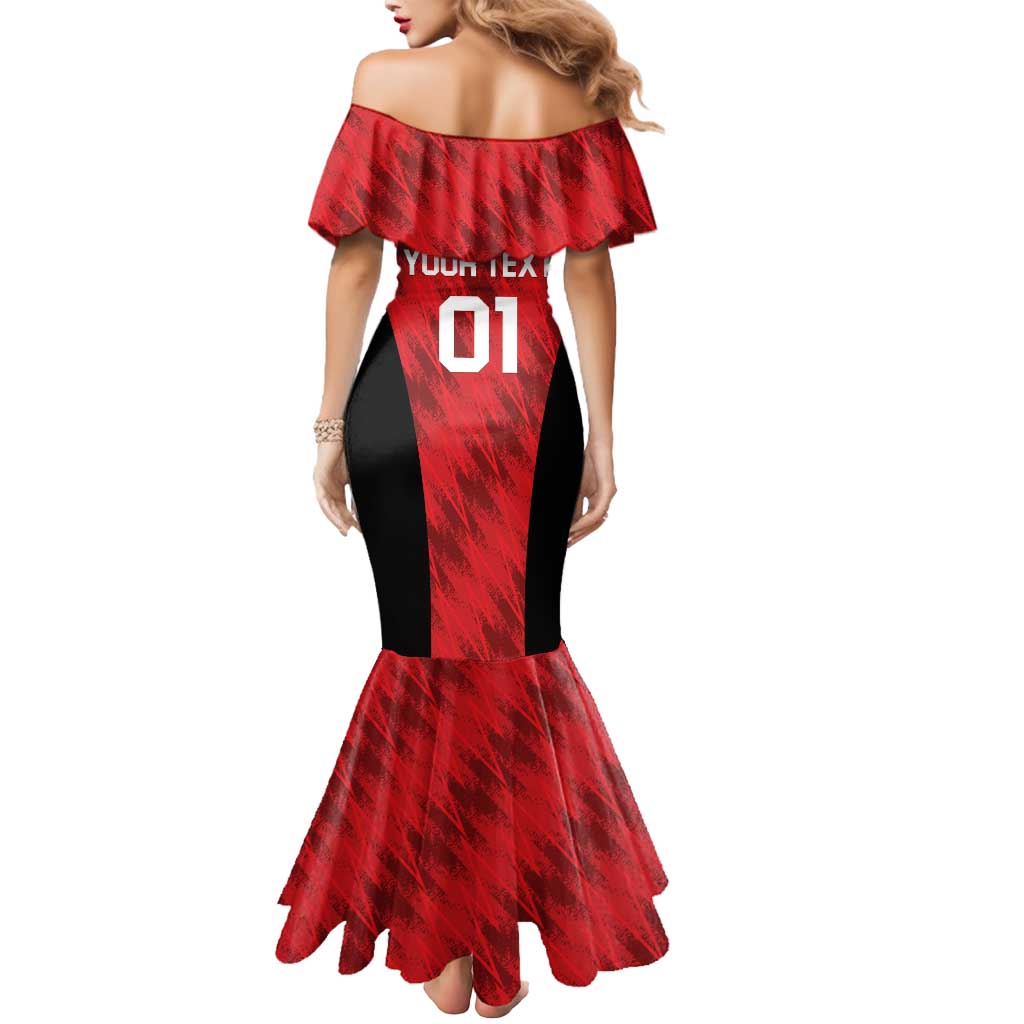 Custom Bahrain Cricket Mermaid Dress Come On Team Bahrain - Wonder Print Shop
