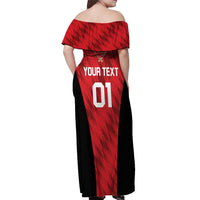Custom Bahrain Cricket Off Shoulder Maxi Dress Come On Team Bahrain - Wonder Print Shop
