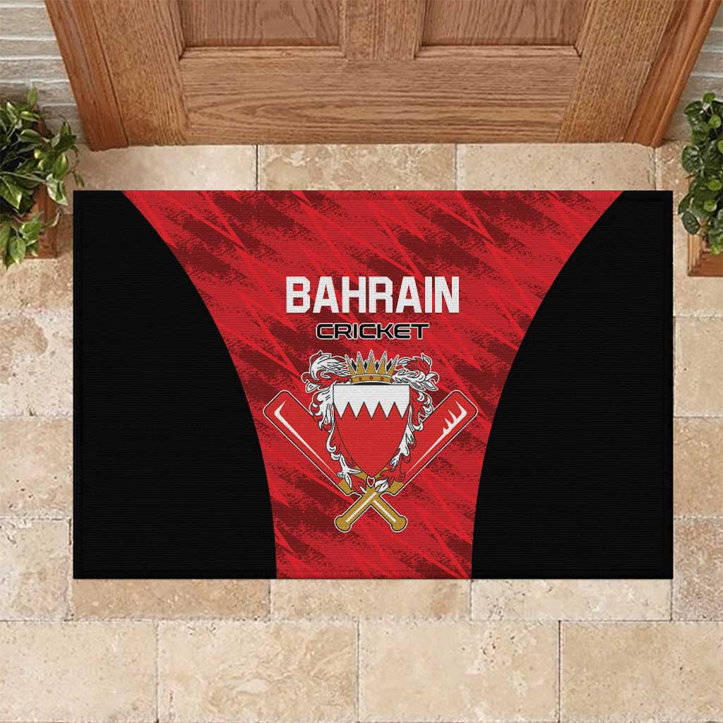 Bahrain Cricket Rubber Doormat Come On Team Bahrain - Wonder Print Shop