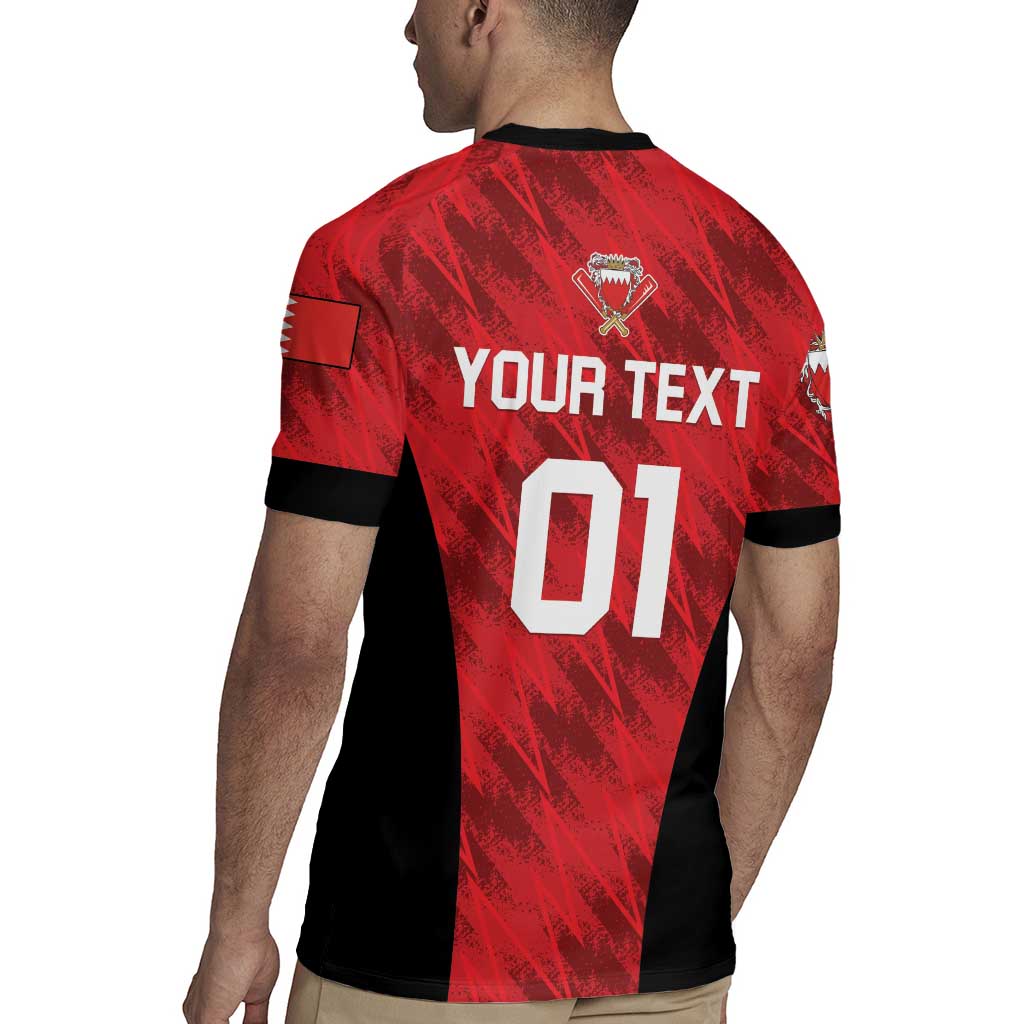 Custom Bahrain Cricket Rugby Jersey Come On Team Bahrain - Wonder Print Shop