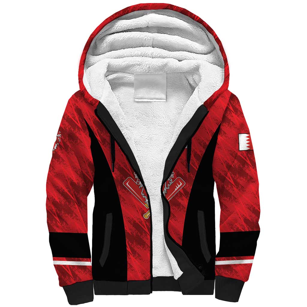 Custom Bahrain Cricket Sherpa Hoodie Come On Team Bahrain - Wonder Print Shop