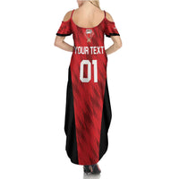 Custom Bahrain Cricket Summer Maxi Dress Come On Team Bahrain - Wonder Print Shop