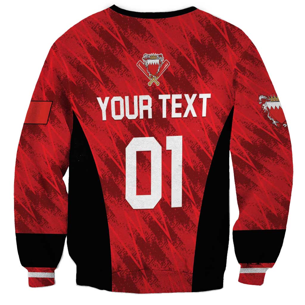 Custom Bahrain Cricket Sweatshirt Come On Team Bahrain - Wonder Print Shop