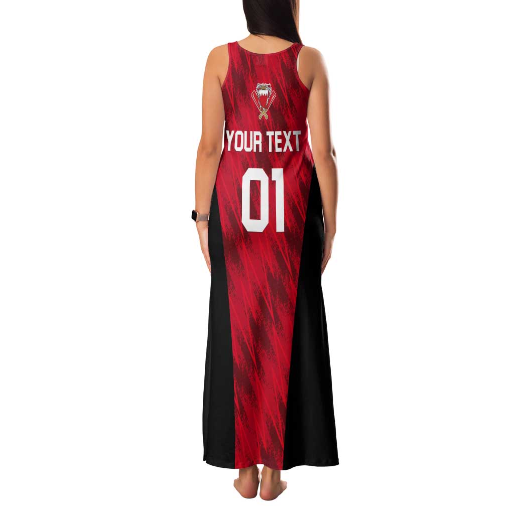 Custom Bahrain Cricket Tank Maxi Dress Come On Team Bahrain - Wonder Print Shop