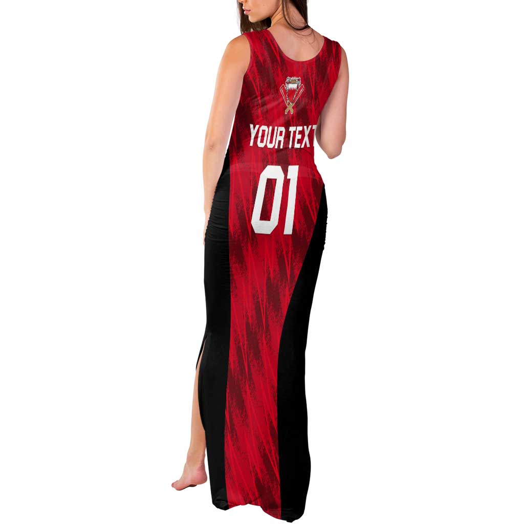 Custom Bahrain Cricket Tank Maxi Dress Come On Team Bahrain - Wonder Print Shop