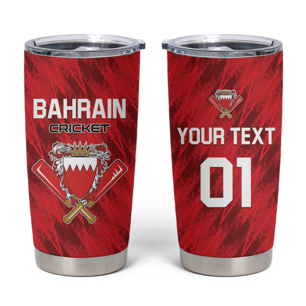 Custom Bahrain Cricket Tumbler Cup Come On Team Bahrain - Wonder Print Shop