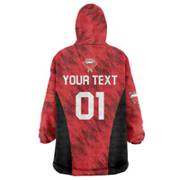 Custom Bahrain Cricket Wearable Blanket Hoodie Come On Team Bahrain - Wonder Print Shop