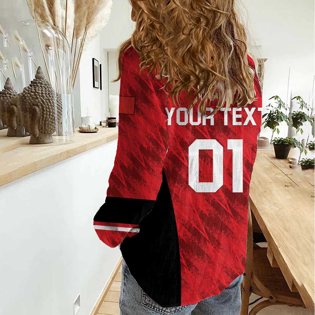 Custom Bahrain Cricket Women Casual Shirt Come On Team Bahrain - Wonder Print Shop