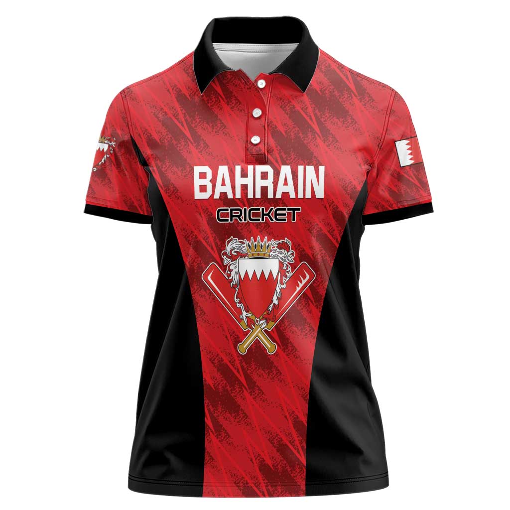 Custom Bahrain Cricket Women Polo Shirt Come On Team Bahrain - Wonder Print Shop