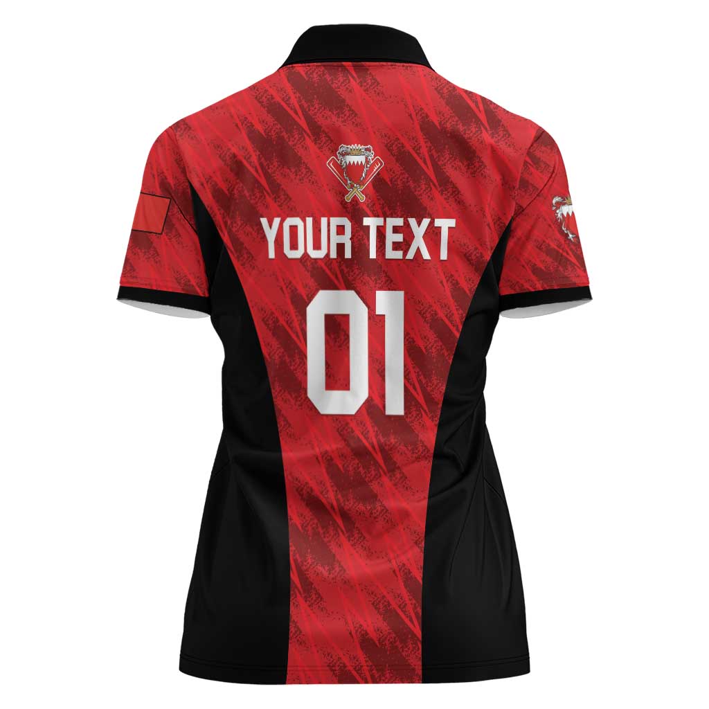 Custom Bahrain Cricket Women Polo Shirt Come On Team Bahrain - Wonder Print Shop
