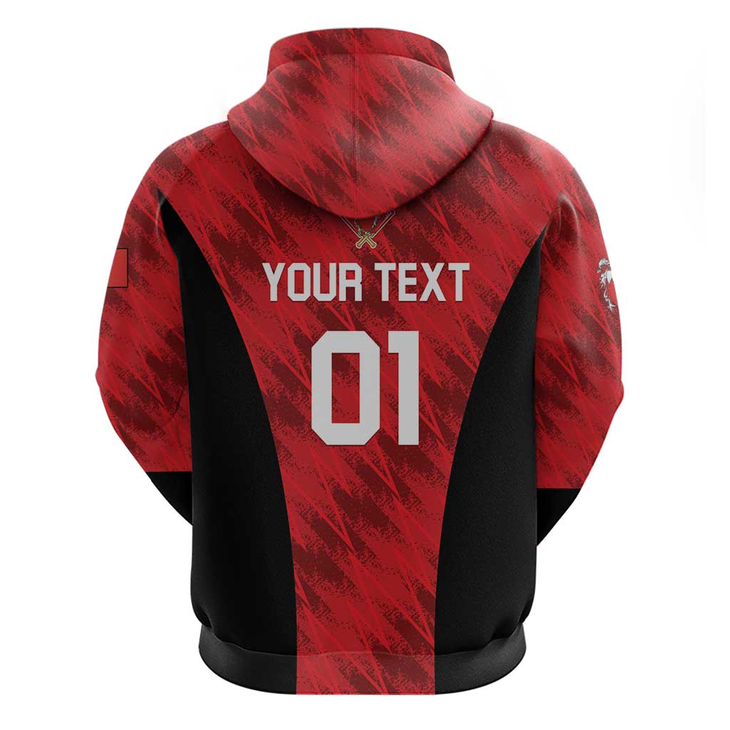 Custom Bahrain Cricket Zip Hoodie Come On Team Bahrain - Wonder Print Shop