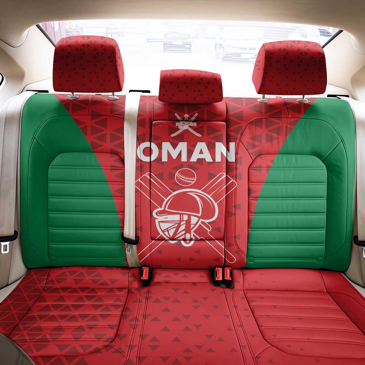 Oman Cricket Back Car Seat Cover Team Oman Come On - Wonder Print Shop