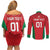 Custom Oman Cricket Couples Matching Off Shoulder Short Dress and Long Sleeve Button Shirt Team Oman Come On - Wonder Print Shop