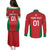 Custom Oman Cricket Couples Matching Puletasi and Long Sleeve Button Shirt Team Oman Come On - Wonder Print Shop