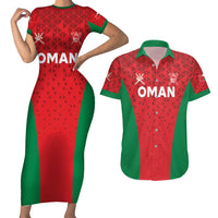Custom Oman Cricket Couples Matching Short Sleeve Bodycon Dress and Hawaiian Shirt Team Oman Come On - Wonder Print Shop