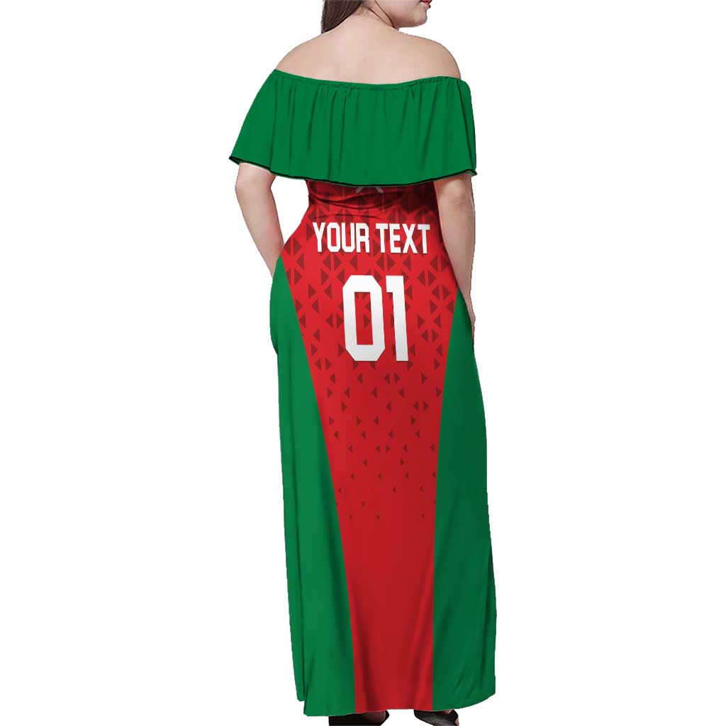 Custom Oman Cricket Family Matching Off Shoulder Maxi Dress and Hawaiian Shirt Team Oman Come On - Wonder Print Shop