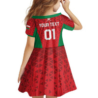Custom Oman Cricket Family Matching Short Sleeve Bodycon Dress and Hawaiian Shirt Team Oman Come On - Wonder Print Shop