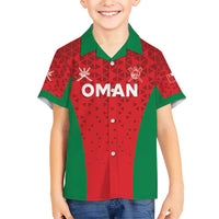 Custom Oman Cricket Family Matching Short Sleeve Bodycon Dress and Hawaiian Shirt Team Oman Come On - Wonder Print Shop
