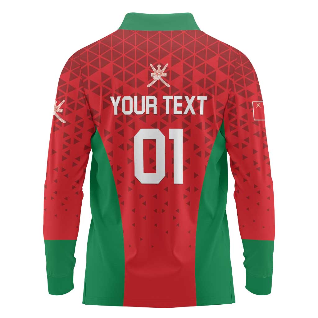 Custom Oman Cricket Long Sleeve Polo Shirt Team Oman Come On - Wonder Print Shop