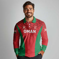 Custom Oman Cricket Long Sleeve Polo Shirt Team Oman Come On - Wonder Print Shop