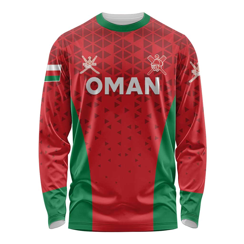 Custom Oman Cricket Long Sleeve Shirt Team Oman Come On - Wonder Print Shop