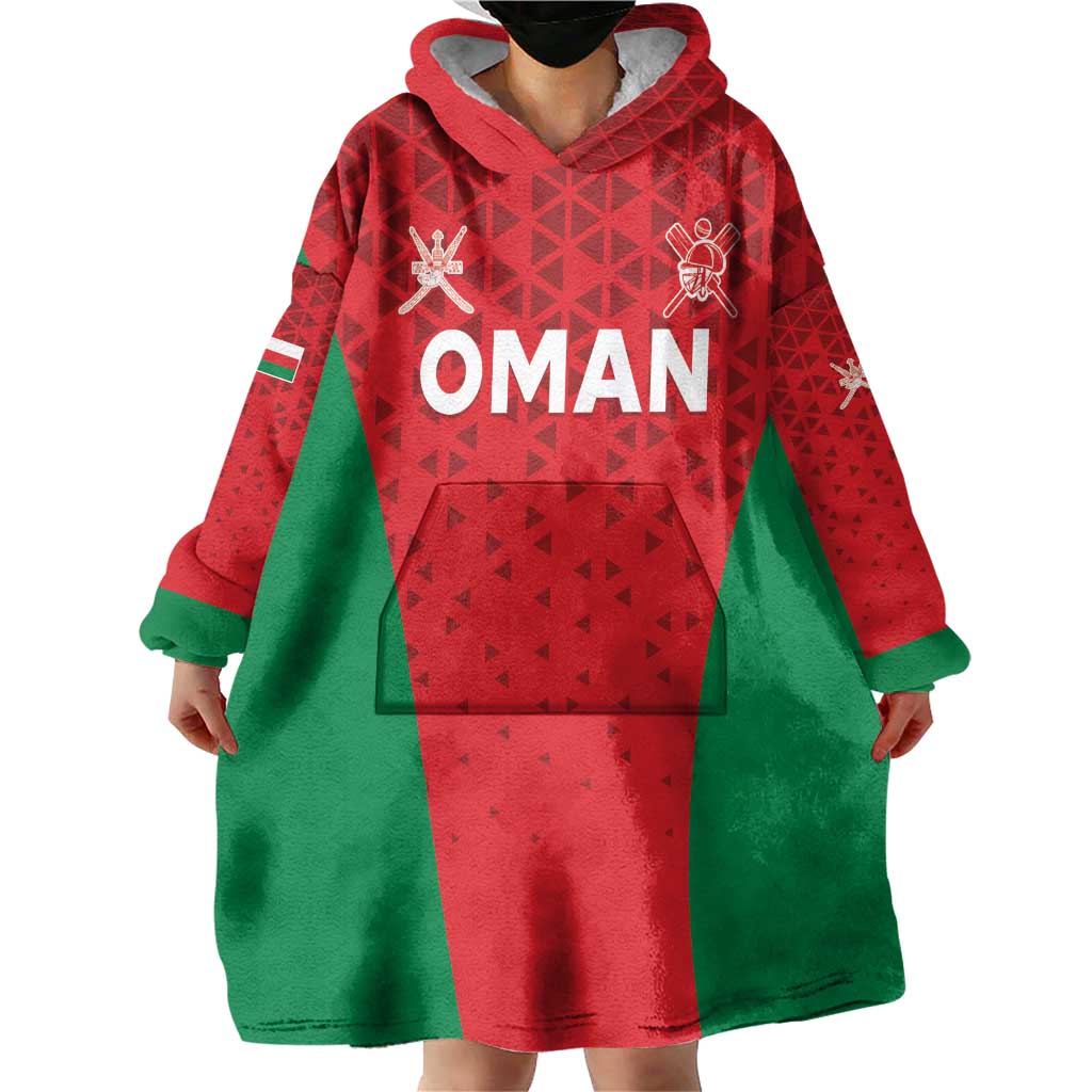 Custom Oman Cricket Wearable Blanket Hoodie Team Oman Come On - Wonder Print Shop