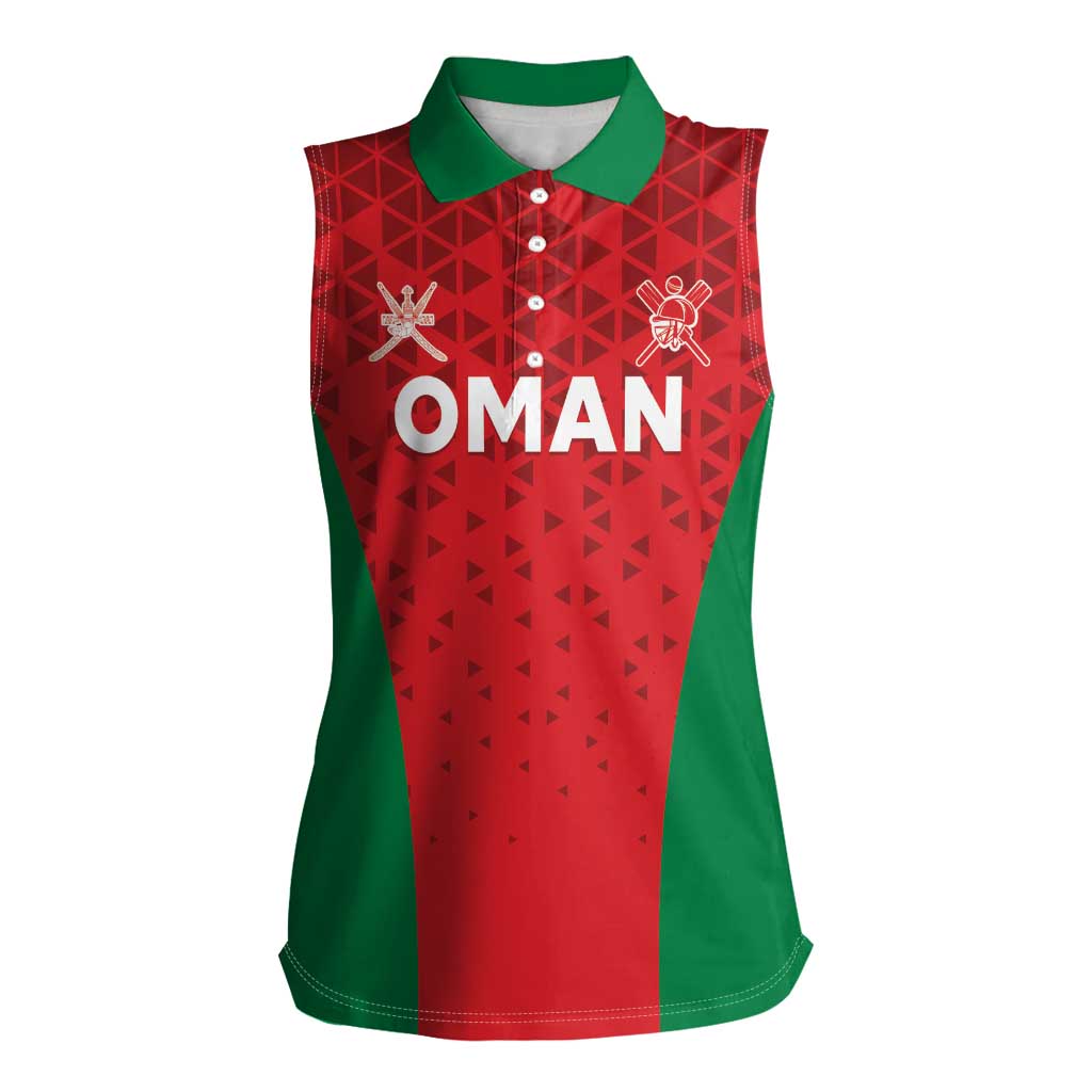 Custom Oman Cricket Women Sleeveless Polo Shirt Team Oman Come On - Wonder Print Shop