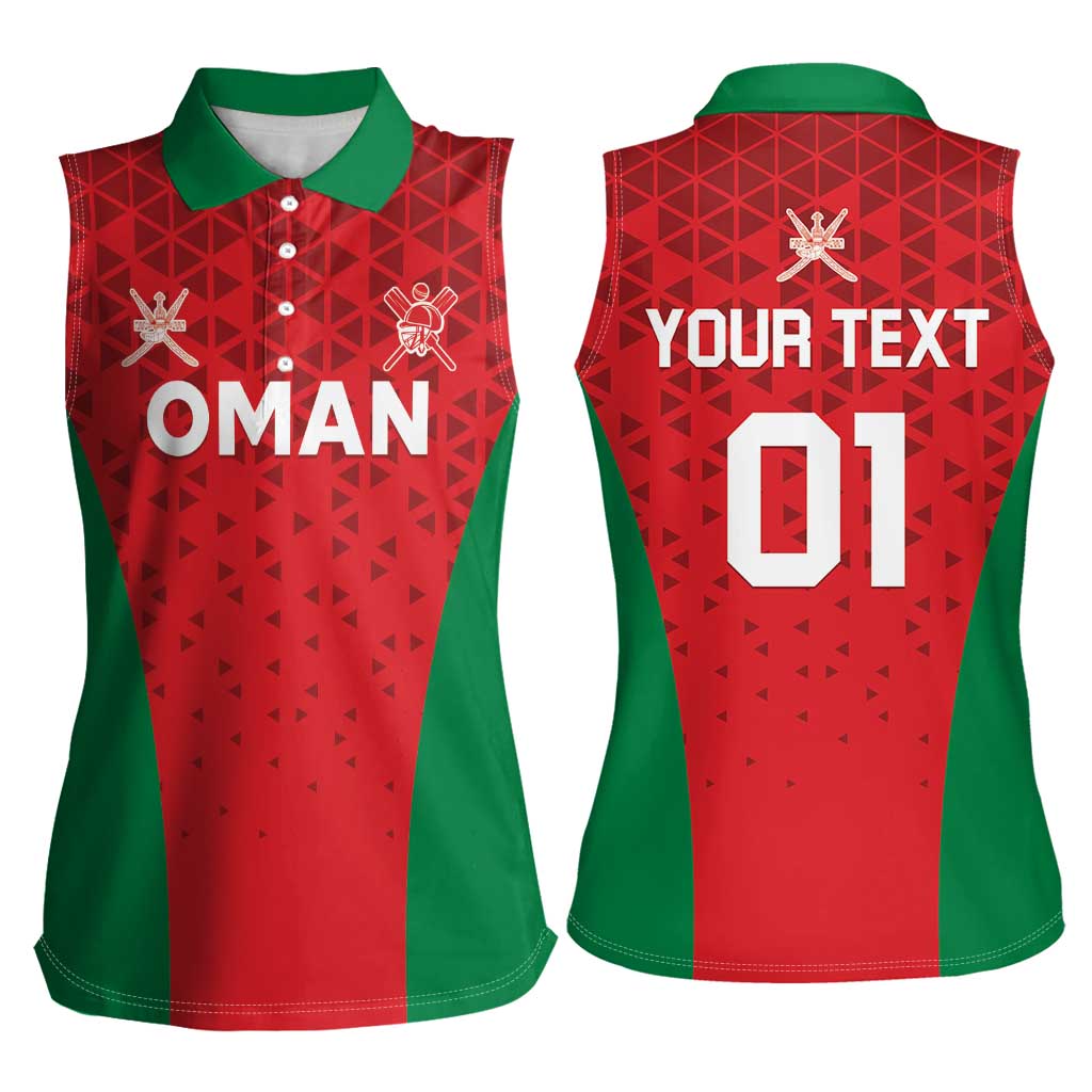 Custom Oman Cricket Women Sleeveless Polo Shirt Team Oman Come On - Wonder Print Shop