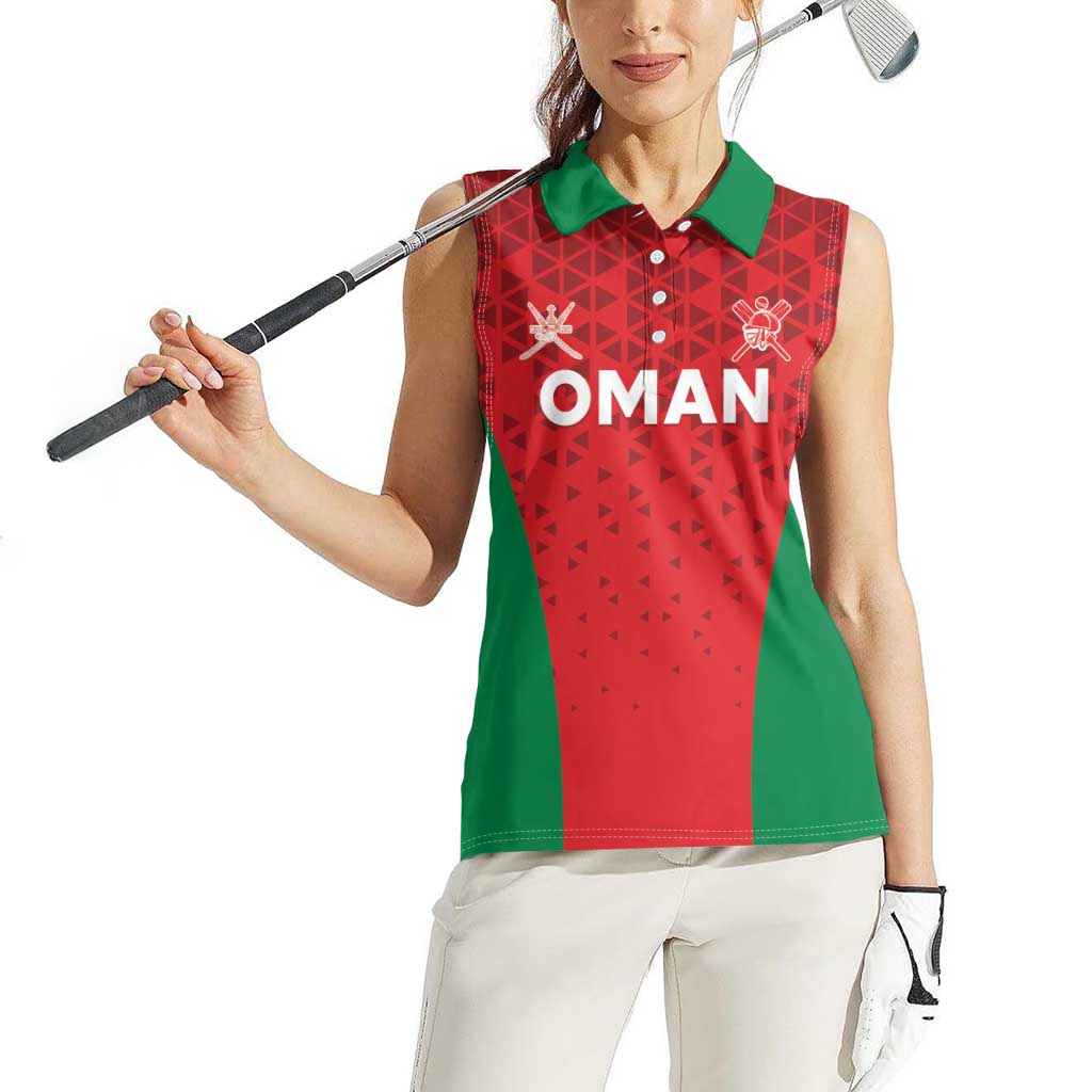 Custom Oman Cricket Women Sleeveless Polo Shirt Team Oman Come On - Wonder Print Shop
