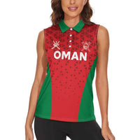 Custom Oman Cricket Women Sleeveless Polo Shirt Team Oman Come On - Wonder Print Shop