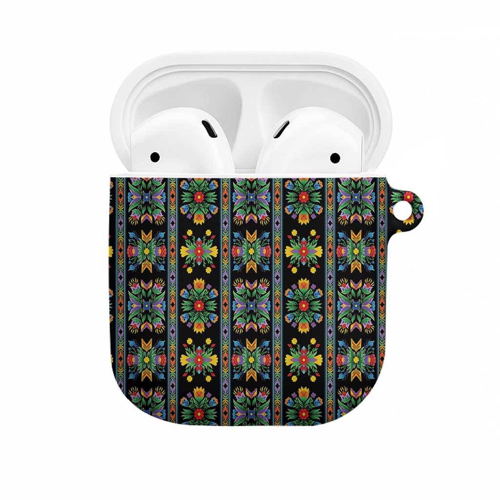 Regalia Stripe Floral Pattern AirPods Case Colorful Attractive - Wonder Print Shop