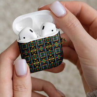 Regalia Stripe Floral Pattern AirPods Case Colorful Attractive - Wonder Print Shop