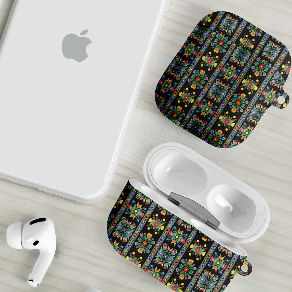 Regalia Stripe Floral Pattern AirPods Case Colorful Attractive - Wonder Print Shop
