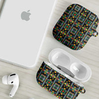 Regalia Stripe Floral Pattern AirPods Case Colorful Attractive - Wonder Print Shop