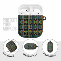 Regalia Stripe Floral Pattern AirPods Case Colorful Attractive - Wonder Print Shop
