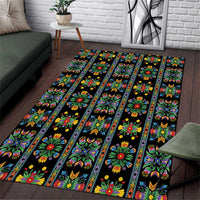 Regalia Stripe Floral Pattern Area Rug Colorful Attractive - Wonder Print Shop