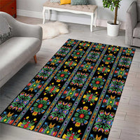 Regalia Stripe Floral Pattern Area Rug Colorful Attractive - Wonder Print Shop