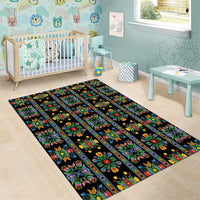 Regalia Stripe Floral Pattern Area Rug Colorful Attractive - Wonder Print Shop
