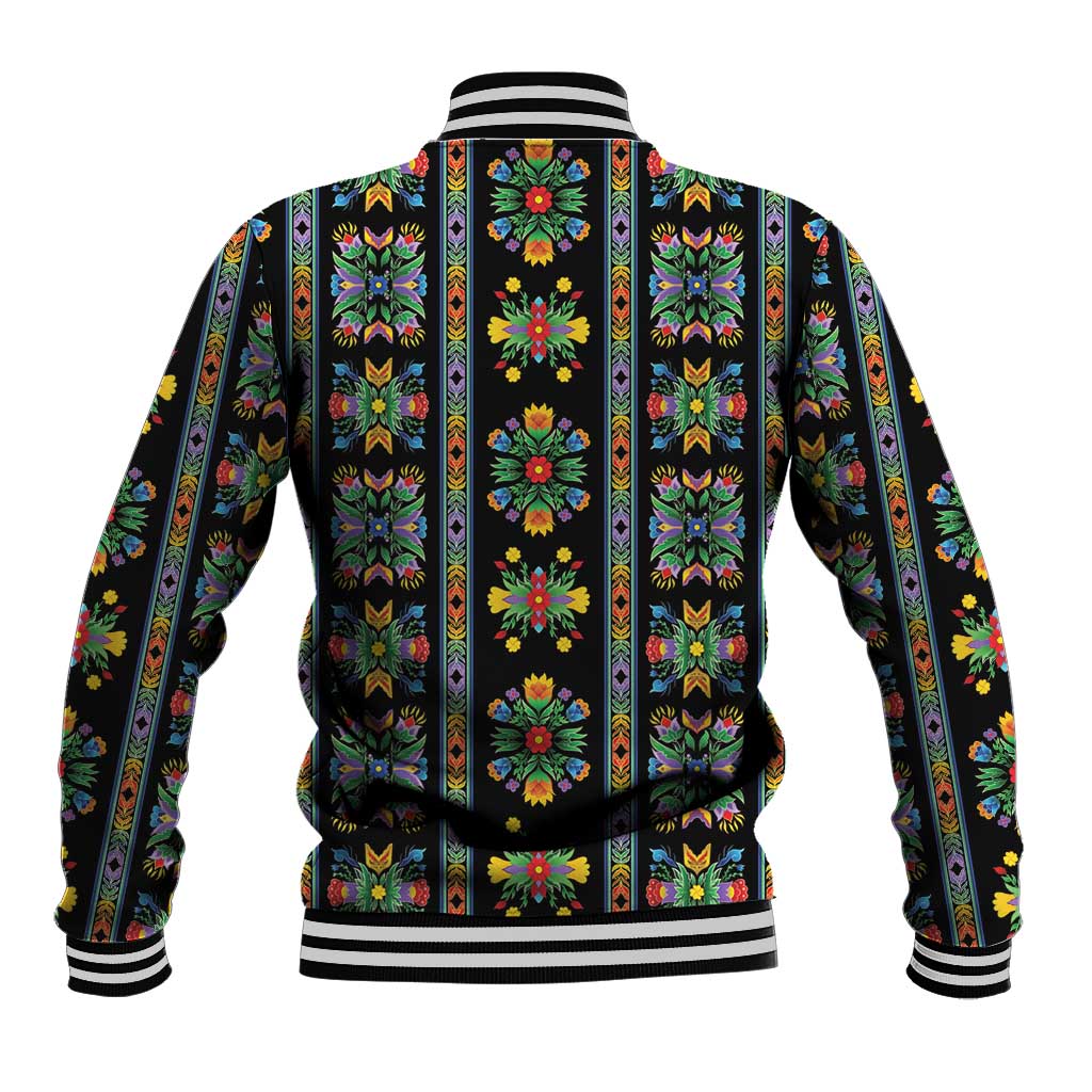 Regalia Stripe Floral Pattern Baseball Jacket Colorful Attractive - Wonder Print Shop