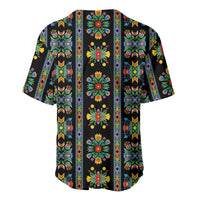 Regalia Stripe Floral Pattern Baseball Jersey Colorful Attractive - Wonder Print Shop