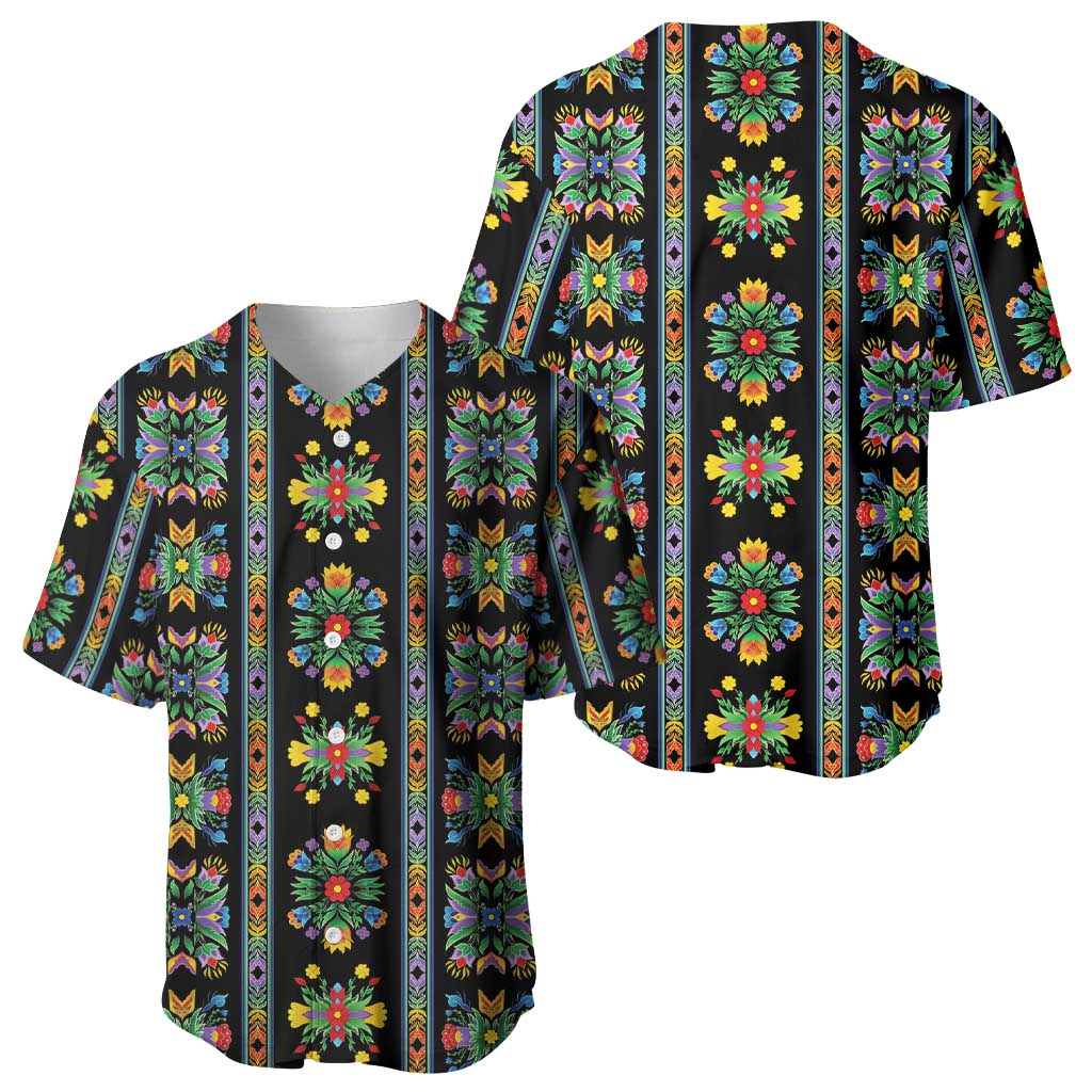 Regalia Stripe Floral Pattern Baseball Jersey Colorful Attractive - Wonder Print Shop